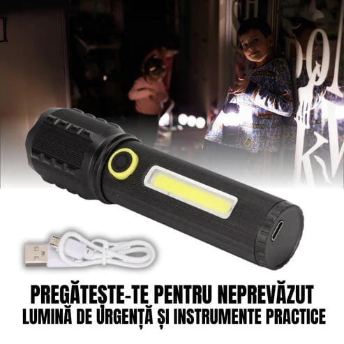 Set de Linterna táctica con Láser alemán + Caja + Batería adicional GRATIS – TitanLux™